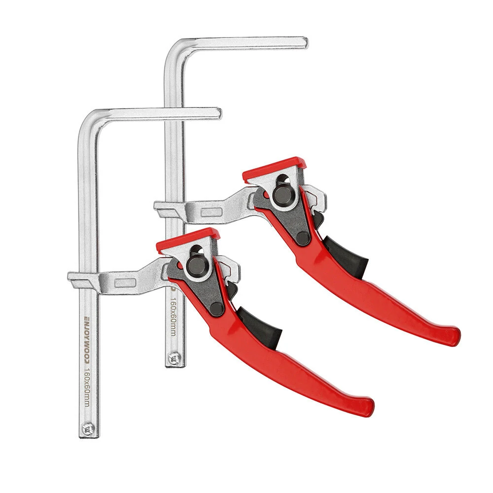 ENJOYWOOD 2PCS/4PCS Alloy Steel Upgrade Quick Ratchet Track Saw Guide Rail Clamp MFT Clamp for MFT Table and Guide Rail System Woodworking Clamp (image for) ENJOYWOOD 2PCS/4PCS Alloy Steel Upgrade Quick Ratchet Track Saw Guide Rail Clamp MFT Clamp for MFT Table and Guide Rail System Woodworking Clamp