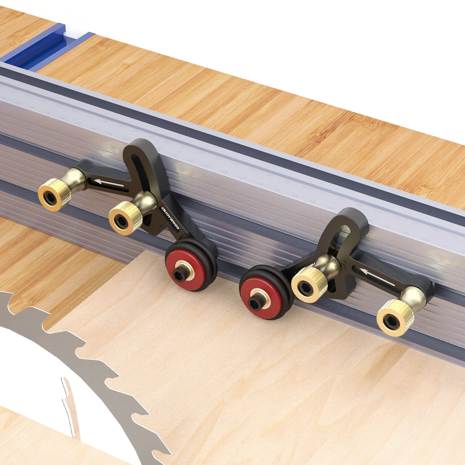 ENJOYWOOD One Way Bearing Roller Feeder Clear Cut Precision Stock Guides Featherboards Safety Feeding for Table Saw Router Table (image for) ENJOYWOOD One Way Bearing Roller Feeder Clear Cut Precision Stock Guides Featherboards Safety Feeding for Table Saw Router Table